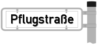 Strassenschild von der Pflugstraße