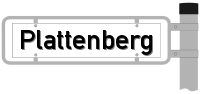 Straßenschild: Plattenberg