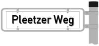Strassenschild vom Pleetzer Weg