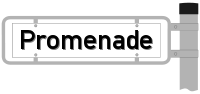 Straßenschild: Promenade