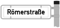 Straßenschild: Römerstraße