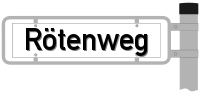 Strassenschild vom Rötenweg