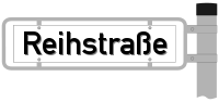 Strassenschild von der Reihstraße