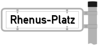 Strassenschild vom Rhenus-Platz