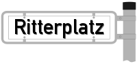 Strassenschild vom Ritterplatz