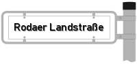 Strassenschild von der Rodaer Landstraße