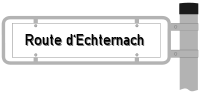 Strassenschild vom Route d'Echternach