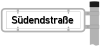 Straßenschild: Südendstraße