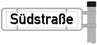 Straßenschild: Südstraße