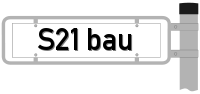 Strassenschild vom S21 bau