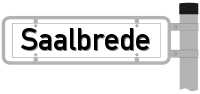 Straßenschild: Saalbrede