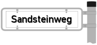 Strassenschild vom Sandsteinweg