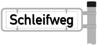 Straßenschild: Schleifweg