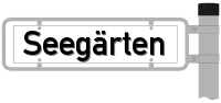Strassenschild vom Seegärten
