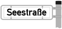 Straßenschild: Seestraße