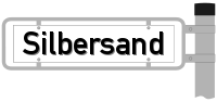 Strassenschild vom Silbersand