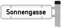 Strassenschild von der Sonnengasse