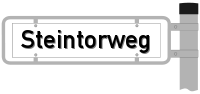 Straßenschild: Steintorweg