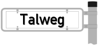 Straßenschild: Talweg