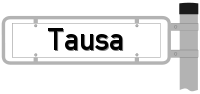 Strassenschild vom Tausa