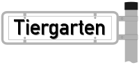 Strassenschild vom Tiergarten