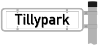 Strassenschild vom Tillypark