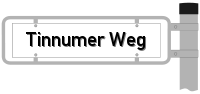 Strassenschild vom Tinnumer Weg