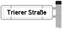 Strassenschild von der Trierer Straße