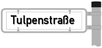 Straßenschild: Tulpenstraße