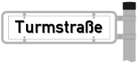 Straßenschild: Turmstraße