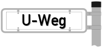 Strassenschild vom U-Weg