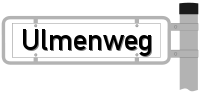 Straßenschild: Ulmenweg