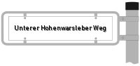 Strassenschild vom Unterer Hohenwarsleber Weg