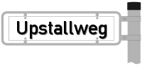 Straßenschild: Upstallweg