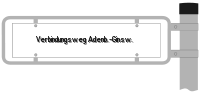Strassenschild vom Verbindungsweg Adenb.-Ginsw.