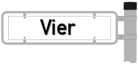 Strassenschild vom Vier