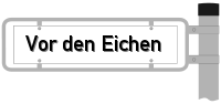 Strassenschild vom Vor den Eichen