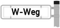 Strassenschild vom W-Weg