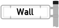 Straßenschild: Wall