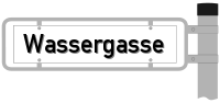 Straßenschild: Wassergasse