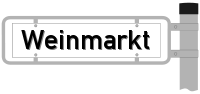 Strassenschild vom Weinmarkt