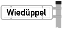 Strassenschild vom Wiedüppel