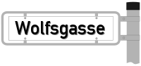 Strassenschild von der Wolfsgasse