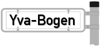 Strassenschild vom Yva-Bogen