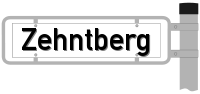 Strassenschild vom Zehntberg