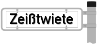 Strassenschild vom Zeißtwiete