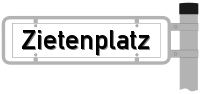 Strassenschild vom Zietenplatz