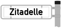 Strassenschild vom Zitadelle