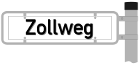 Schild Zollweg