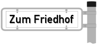 Strassenschild von Zum Friedhof